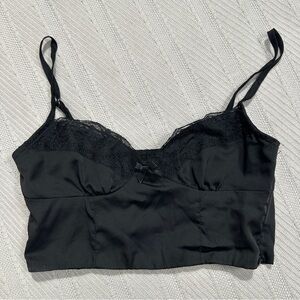 Princess Polly size 2 bustier style crop top lingerie look, lace, whimsigoth